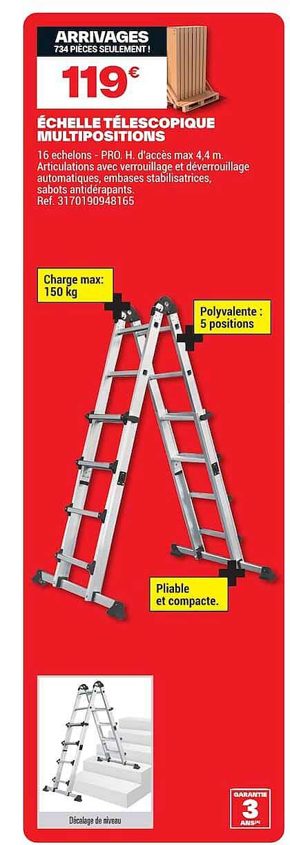 ÉCHELLE TÉLESCOPIQUE MULTIPOSITIONS