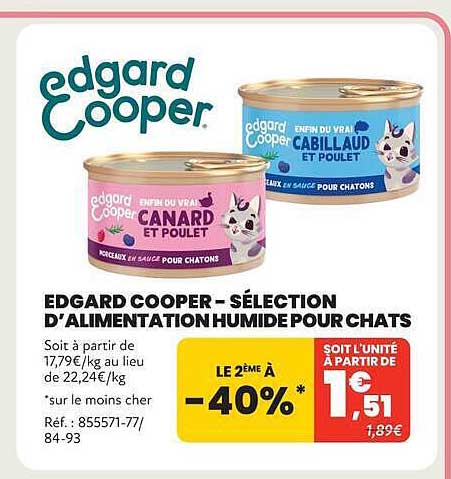EDGARD COOPER – SÉLECTION D’ALIMENTATION HUMIDE POUR CHATS
