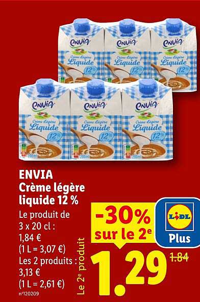 ENVIA Crème légère liquide 12 %