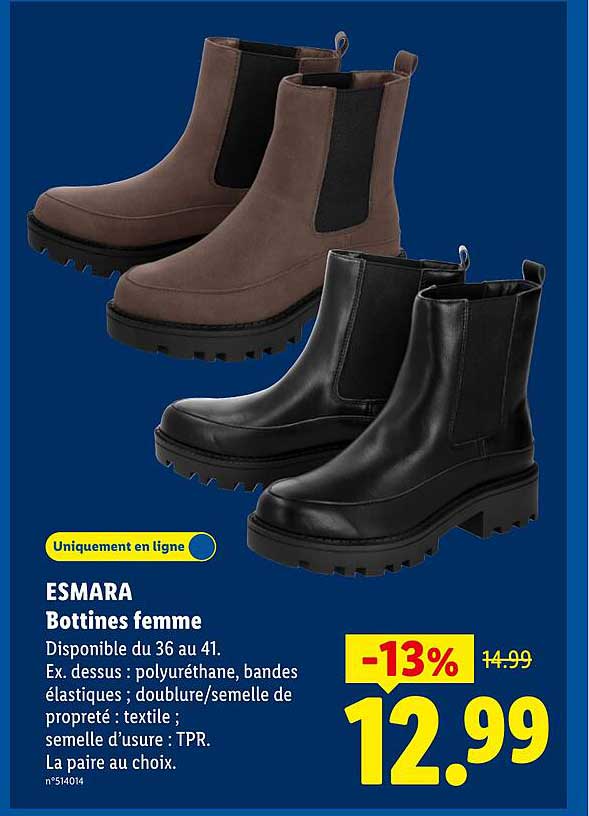 ESMARA Bottines femme