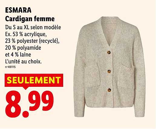 ESMARA Cardigan femme