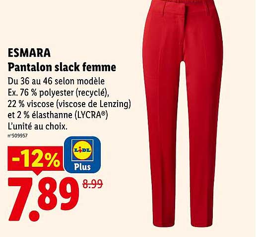 ESMARA Pantalon slack femme