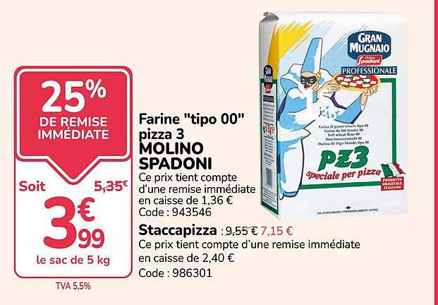 Farine "tipo 00" pizza 3 MOLINO SPADONI