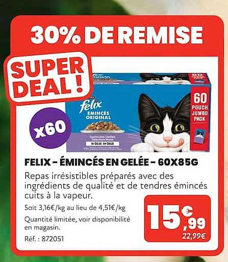 FELIX - ÉMINCÉS EN GELEE - 60X85G