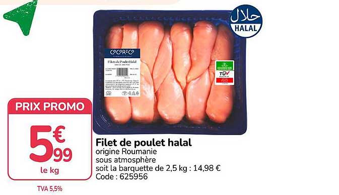 Filet de poulet halal