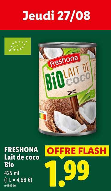 FRESHONA Lait de coco Bio
