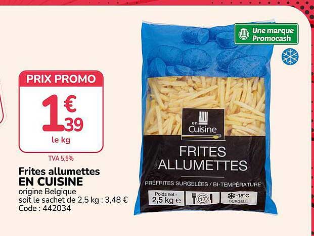 Frites allumettes EN CUISINE