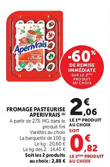 FROMAGE PASTEURISÉ APERIVRAIS