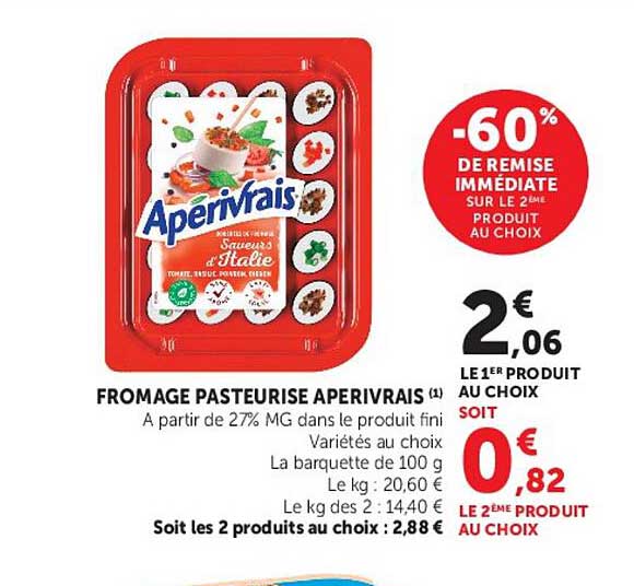 FROMAGE PASTEURISE APERIVRAIS