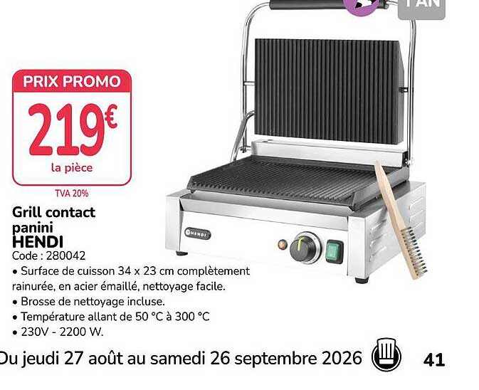 Grill contact panini HENDI