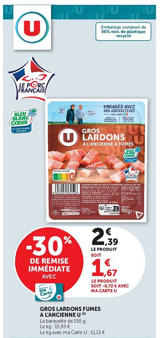 GROS LARDONS FUMÉS A L'ANCIENNE U
