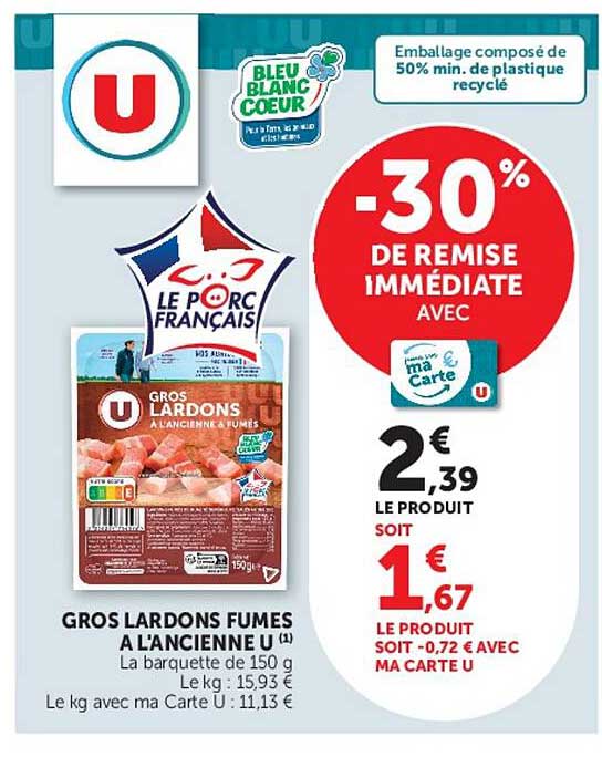 GROS LARDONS FUMÉS À L’ANCIENNE U