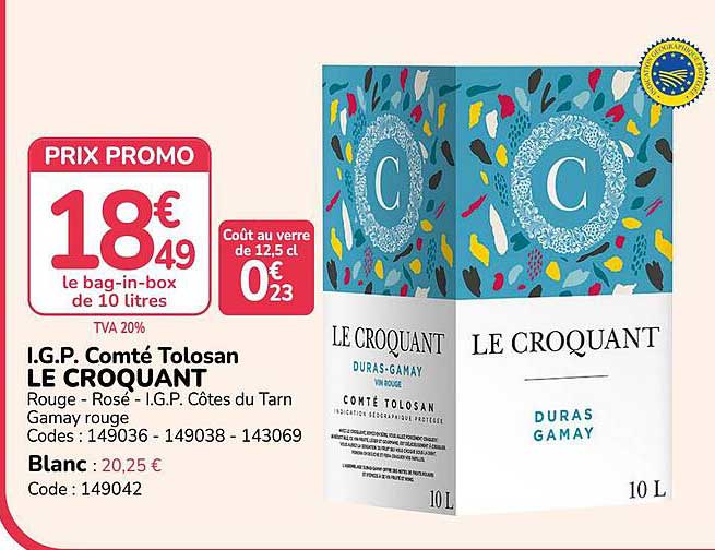 I.G.P. Comté Tolosan LE CROQUANT