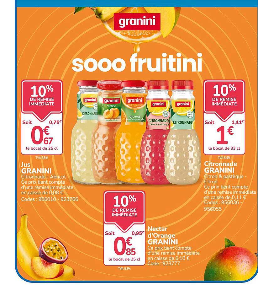 Jus GRANINI Citronnade - Abricot