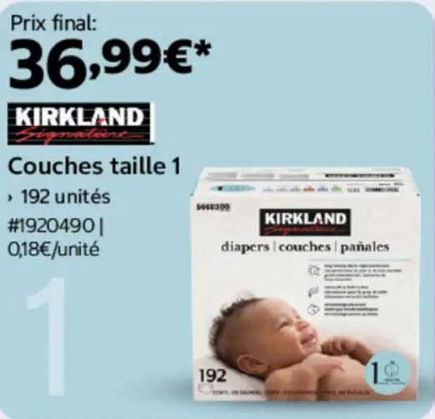 KIRKLAND Signature Couches taille 1