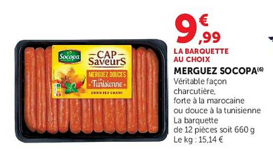 LA BARQUETTE AU CHOIX MERGUEZ SOCOPA(6)