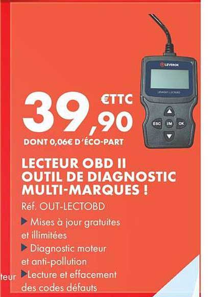 LECTEUR OBD II OUTIL DE DIAGNOSTIC MULTI-MARQUES !