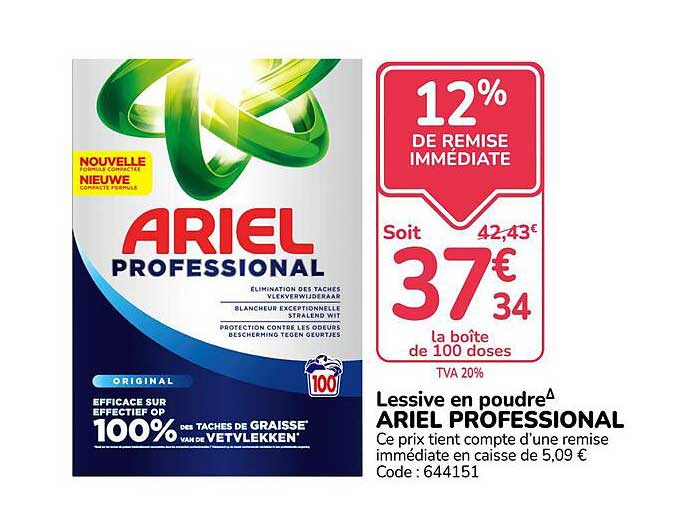 Lessive en poudre ARIEL PROFESSIONAL