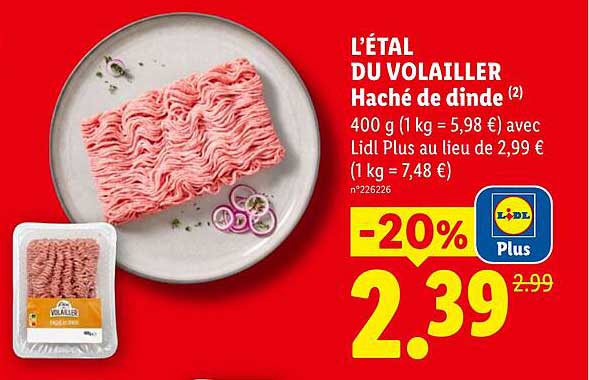 L’ÉTAL DU VOLAILLER Haché de dinde