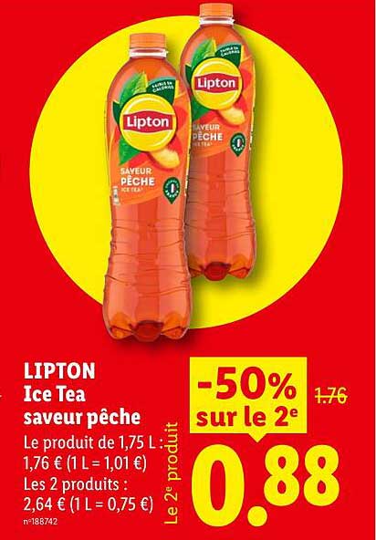 LIPTON Ice Tea saveur pêche