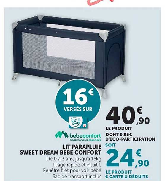 LIT PARAPLUIE SWEET DREAM BEBE CONFORT