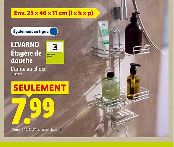 LIVARNO Étagère de douche