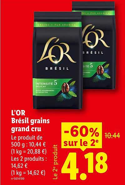 L’OR Brésil grains grand cru