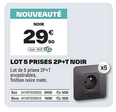 LOT 5 PRISES 2P+T NOIR