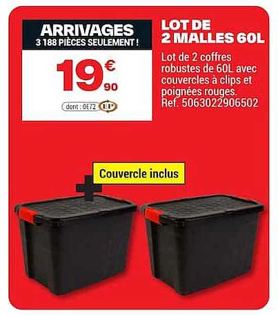 LOT DE 2 MALES 60L