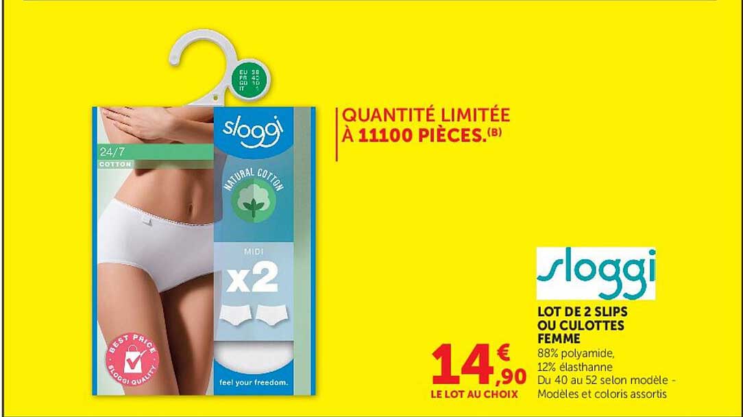 LOT DE 2 SLIPS OU CULOTTES FEMME