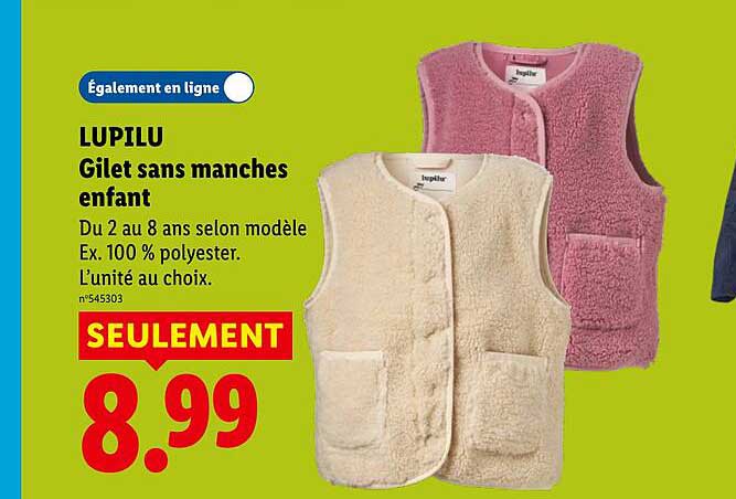 LUPILU Gilet sans manches enfant