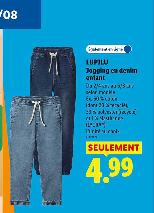 LUPILU Jogging en denim enfant