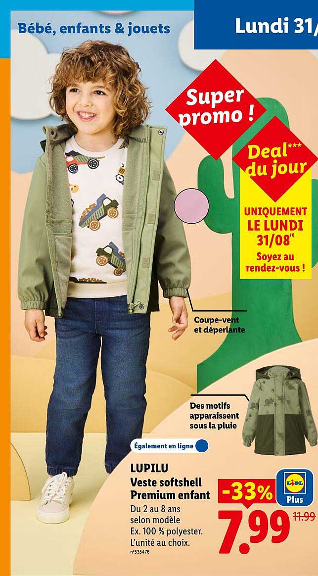 LUPILU Veste softshell Premium enfant