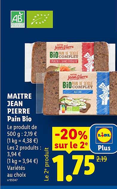 MAITRE JEAN PIERRE Pain Bio