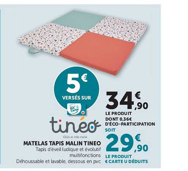 MATELAS TAPIS MALIN TINEO