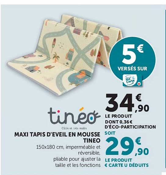 MAXI TAPIS D'EVEIL EN MOUSSE TINEO