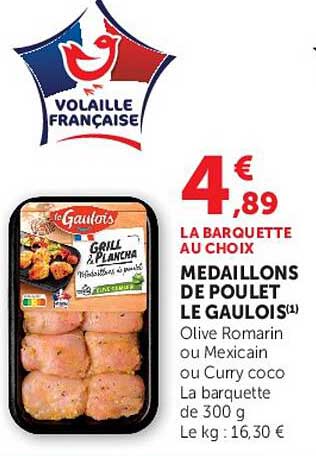 Medaillons de poulet Le Gaulois
