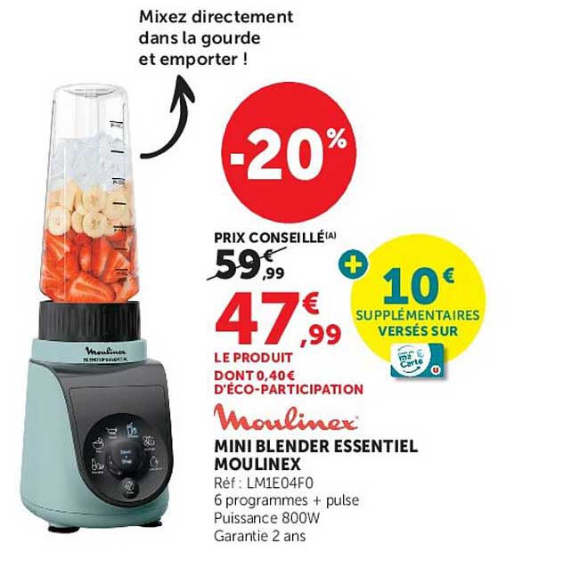 Mini blender essentiel Moulinex