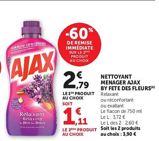 NETTOYANT MENAGER AJAX BY FETE DES FLEURS(A)