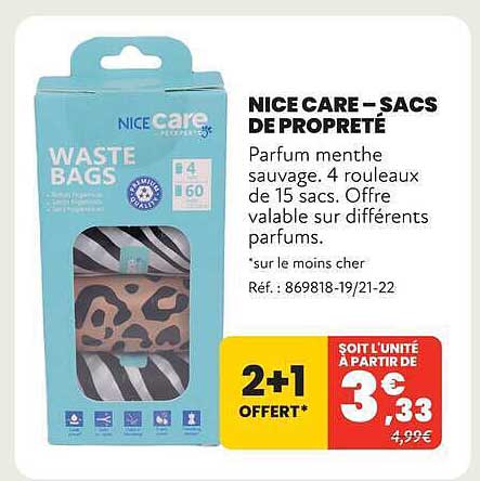 NICE CARE – SACS DE PROPRETÉ