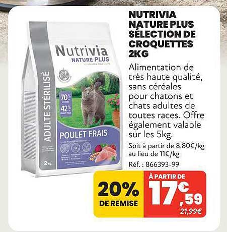 NUTRIVIA NATURE PLUS SELECTION DE CROQUETTES 2KG