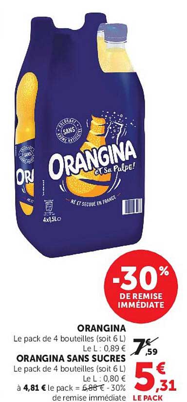 ORANGINA SANS SUCRES