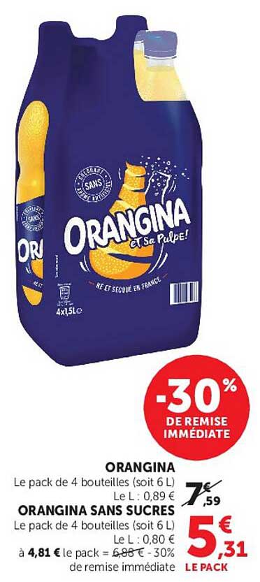 ORANGINA SANS SUCRES