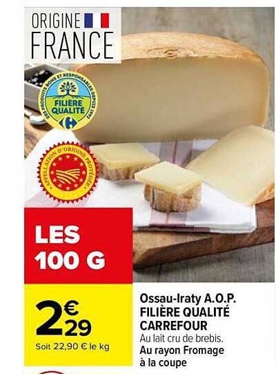 Ossau-Iraty A.O.P. FILIÈRE QUALITÉ CARREFOUR