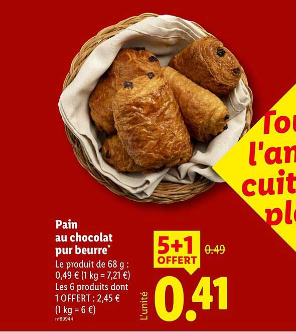 Pain au chocolat pur beurre*