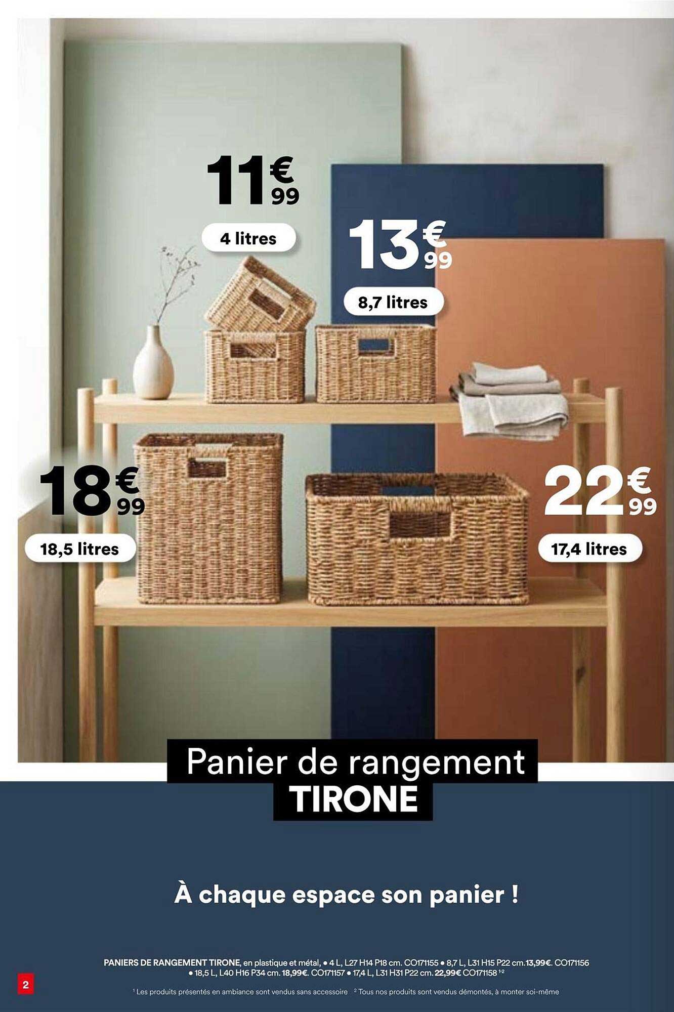 Panier de rangement TIRONE