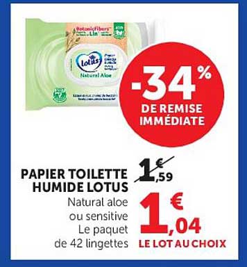 PAPIER TOILETTE HUMIDE LOTUS