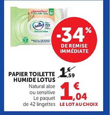 PAPIER TOILETTE HUMIDE LOTUS
