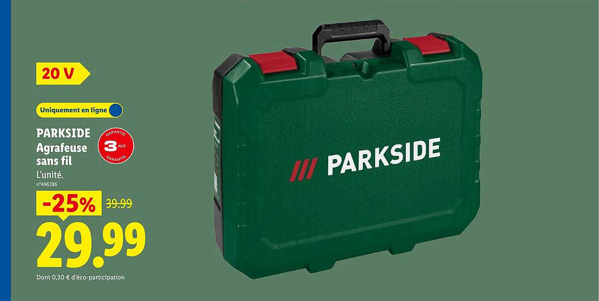 PARKSIDE Agrafeuse sans fil