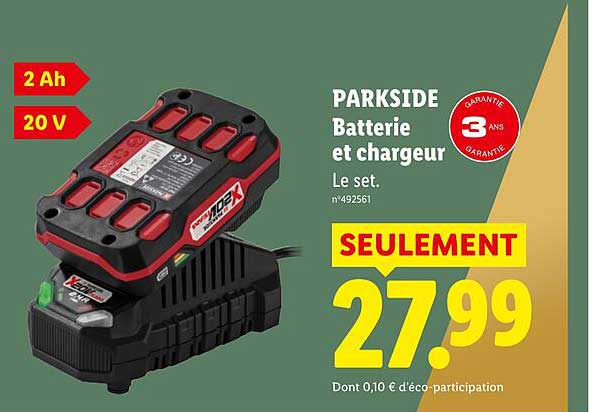 PARKSIDE Batterie et chargeur